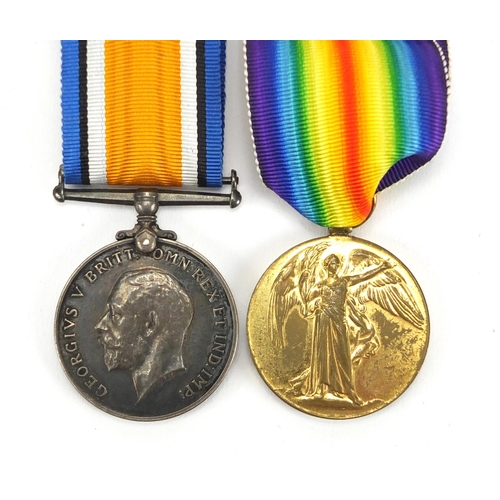 141 - British Military World War I pair, awarded to 60369PTE.FJ.E.BARNES.K.O.Y.L.I.