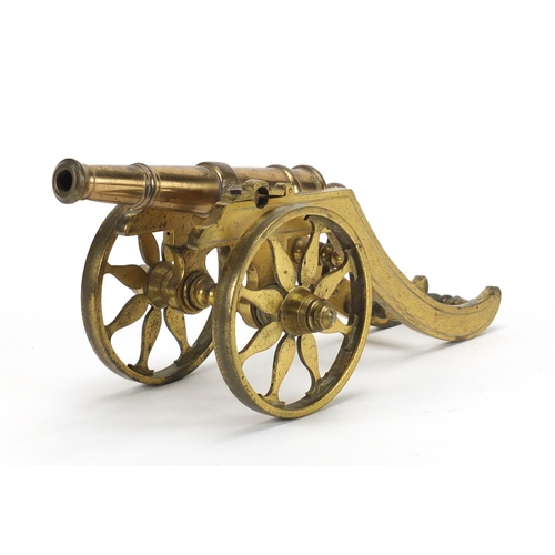 6 - Georgian bronze table cannon, 25.5cm in length