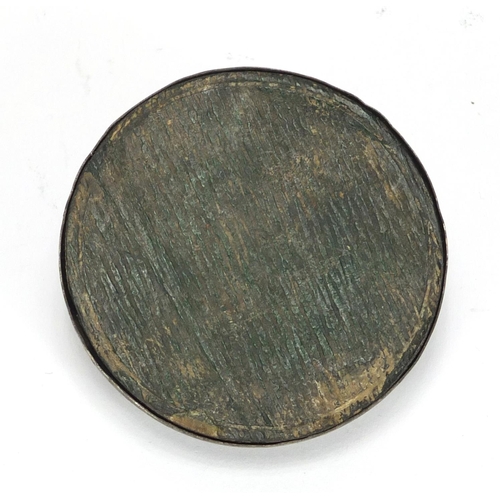 2527 - Circular silver trump marker, hallmarked Birmingham 1907, 6.5cm in diameter