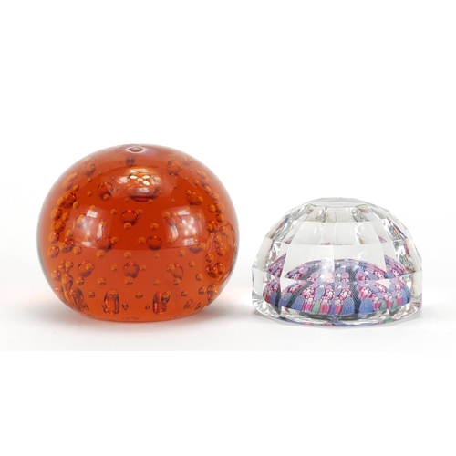 659 - 1976 Whitefriars glass paperweight and one other
