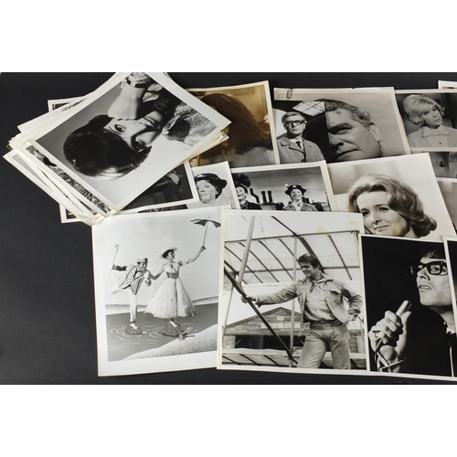 120 - Collection of vintage black and white photographs, some Walt Disney Productions including Dick Turpi... 
