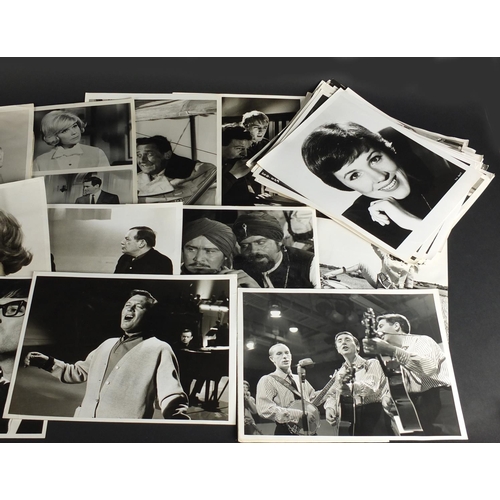 120 - Collection of vintage black and white photographs, some Walt Disney Productions including Dick Turpi... 