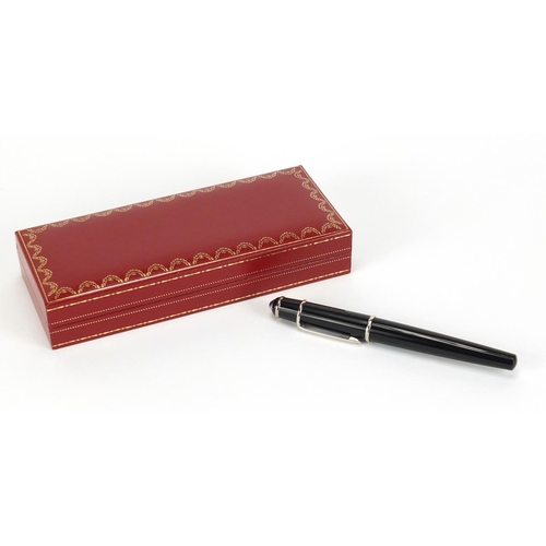 80 - Cartier ballpoint pen, with fitted case, certificate and refills, serial number 006992