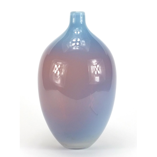 2330 - Large triple cased art glass vase, 34cm high
