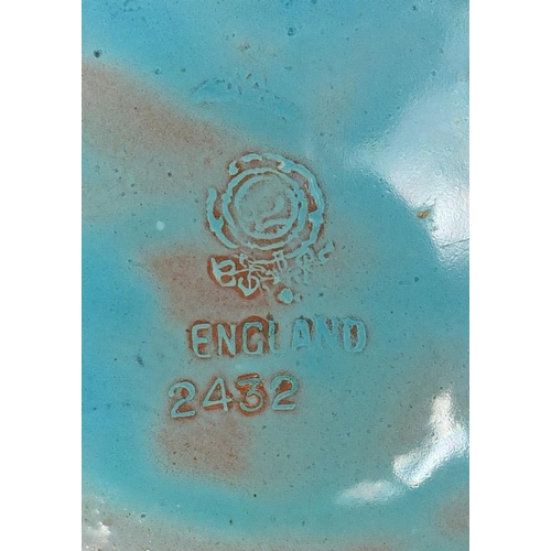 454A - Pilkington Royal Lancastrian jardinière having a mottled glaze, impressed factory marks and numbered... 