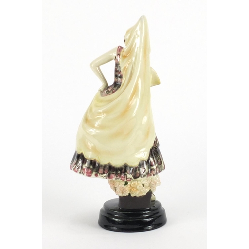 479 - Goldschneider pottery figurine of a female, factory marks and numbered 5273 to the base, 27cm high