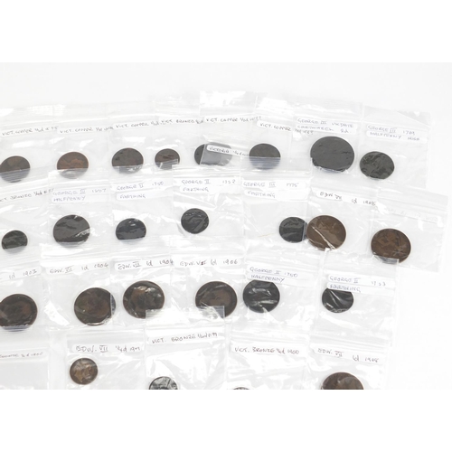 591 - Predominantly 19th century and later British coinage including pennies and farthings