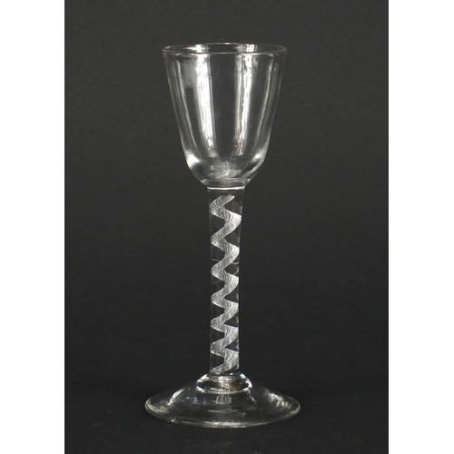 429 - George III wine glass with air twist stem, 16cm high