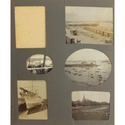 111 - 19th century black and white photographs , arranged in an album predominantly of The Far East includ... 