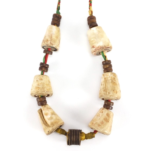364 - Tribal interest shell necklace