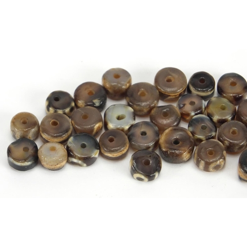 367 - Collection of Islamic agate beads, each approximately 1.5cm in diameter