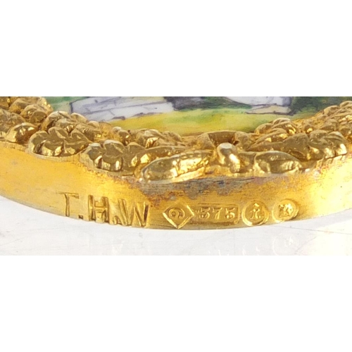 130 - 9ct gold and enamel Masonic Alexandra Lodge jewel, presented to Brother W J Forsbrey? 1924, approxim... 