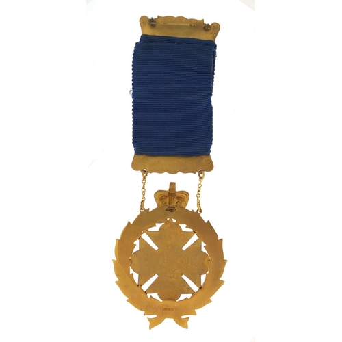 128 - 10ct gold and enamel Masonic Independent Order of the Foresters jewel, approximate weight 24.5g