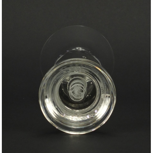 430 - Large toasting glass with air twist stem, 20cm high