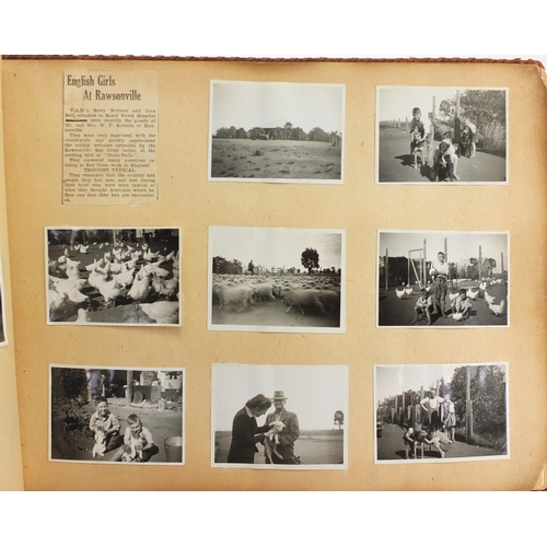 110 - World War II mostly black and white photographs relating to a Miss Bessie Beatson, sent to prisoners... 