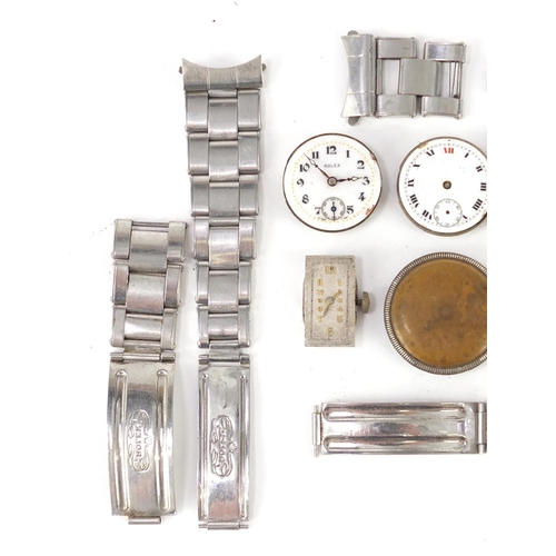 670 - Rolex wristwatch movements and straps