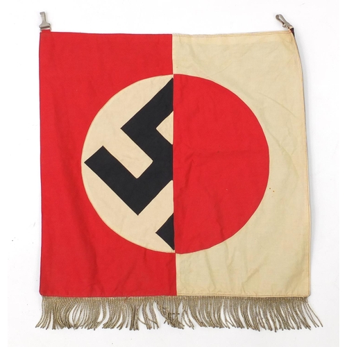 153 - German Military Interest Japanese banner with label stating Karl Weber Sahnenfabrik Berlin 1941, 63c... 