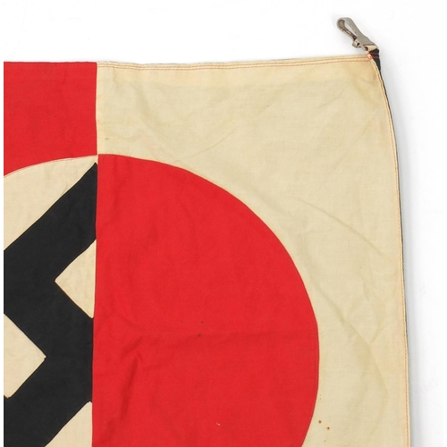153 - German Military Interest Japanese banner with label stating Karl Weber Sahnenfabrik Berlin 1941, 63c... 