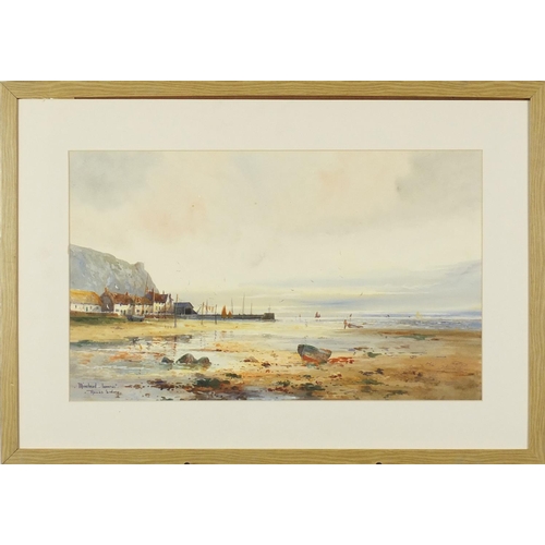 815 - Thomas Sidney - Minehead Somerset, watercolour, mounted and framed, 50cm x 30cm