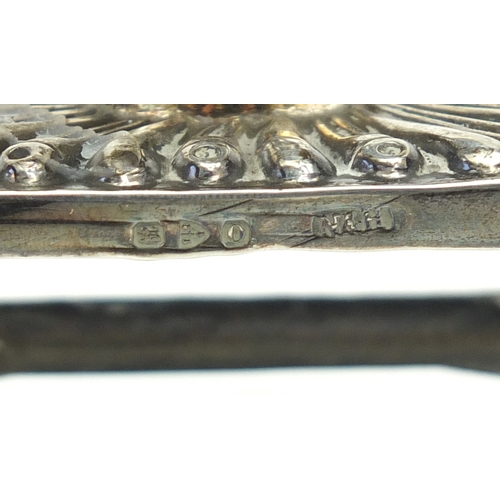 544 - Victorian silver matchbox chamber stick, by Nathan & Hayes, Chester 1897, 10.5cm in length, approxim... 