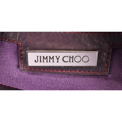 2485 - Jimmy Choo burgundy leather shoulder bag