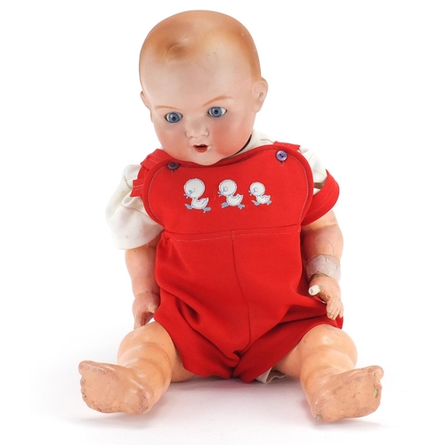 2428 - Armand Marseille bisque headed doll with jointed limbs, numbered 518/9, 56cm in length