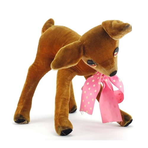 2426 - Vintage Merrythought Bambi with label, 42cm in length