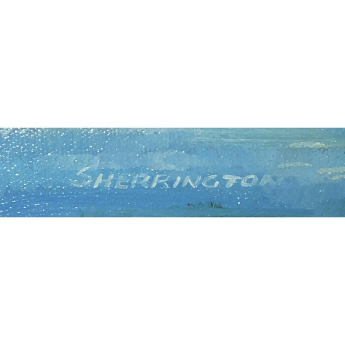 2190 - K A Sherrington - Alfriston, oil on canvas, framed, 44.5cm x 34.5cm