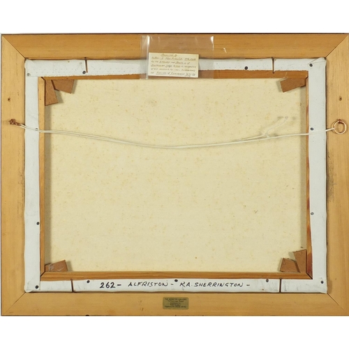 2190 - K A Sherrington - Alfriston, oil on canvas, framed, 44.5cm x 34.5cm
