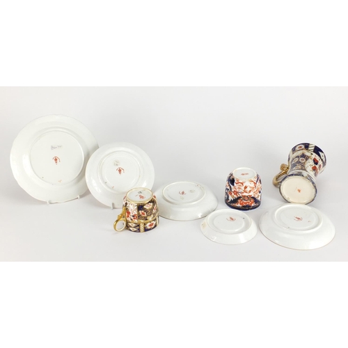 275 - 19th century Royal Crown Derby Imari cups and saucers