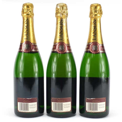 2199 - Three bottles of 1981 Lanson red label vintage champagne