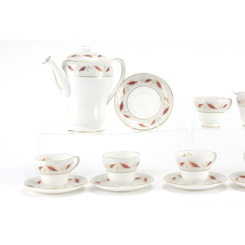 2264 - Shelley Windsor shape coffee set, decorated in a Gaiety pattern, numbered 14082