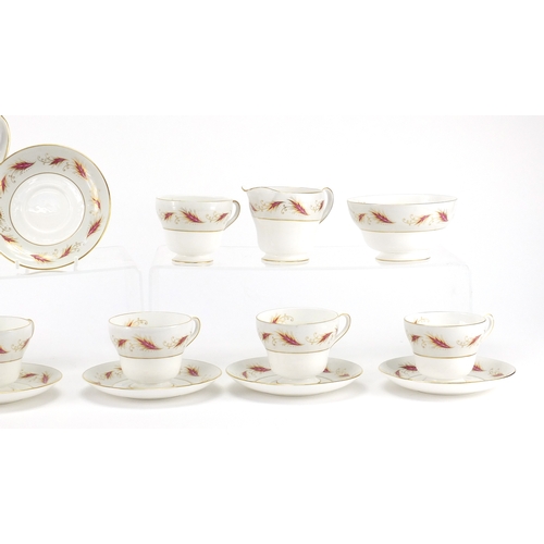 2264 - Shelley Windsor shape coffee set, decorated in a Gaiety pattern, numbered 14082
