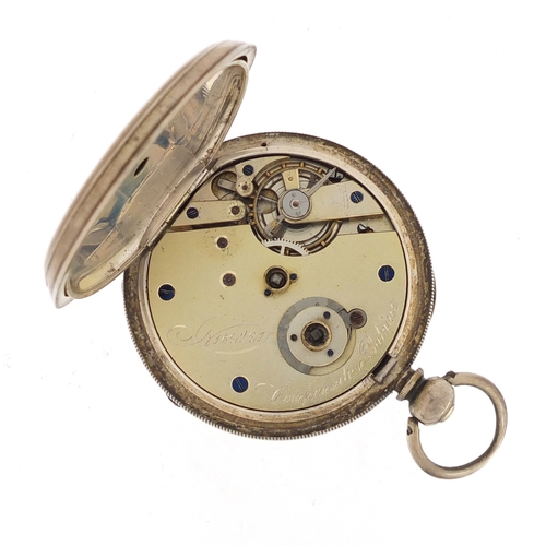 697 - Gentleman's silver Kay Jones & Co open face pocket watch, the movement numbered 162727, 5cm in diame... 