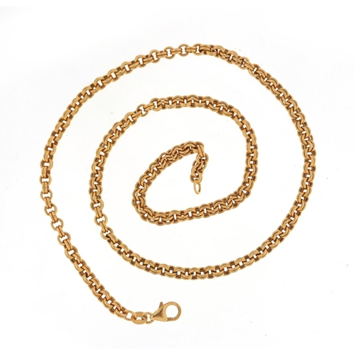 2656 - 9ct gold multi link necklace, 46cm in length, approximate weight 10.5g