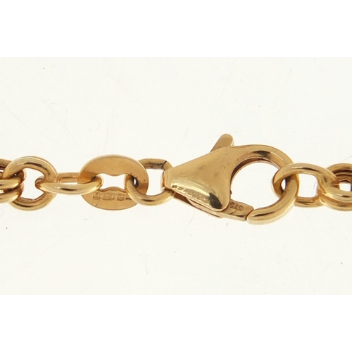 2656 - 9ct gold multi link necklace, 46cm in length, approximate weight 10.5g