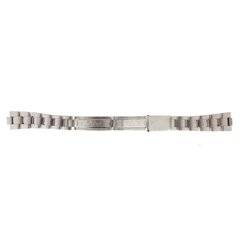 685 - Stainless steel Rolex wristwatch strap, numbered 78350 19, 22cm in length