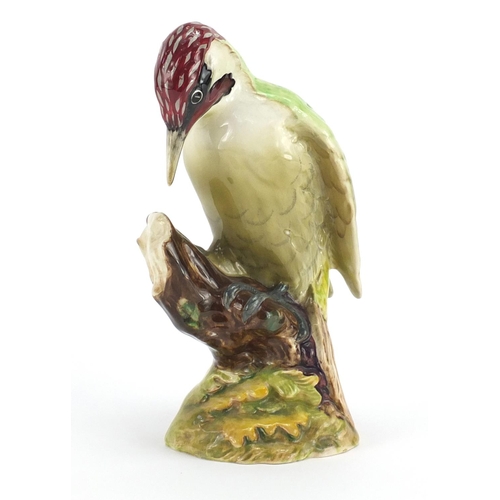 2296 - Beswick green woodpecker 1218, 22.5cm high