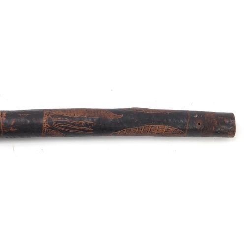 811 - *Description amended 27-06-19* Australian didgeridoo carved with figures