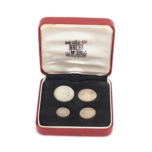 2553 - Elizabeth II 1968 Maundy coin set with case