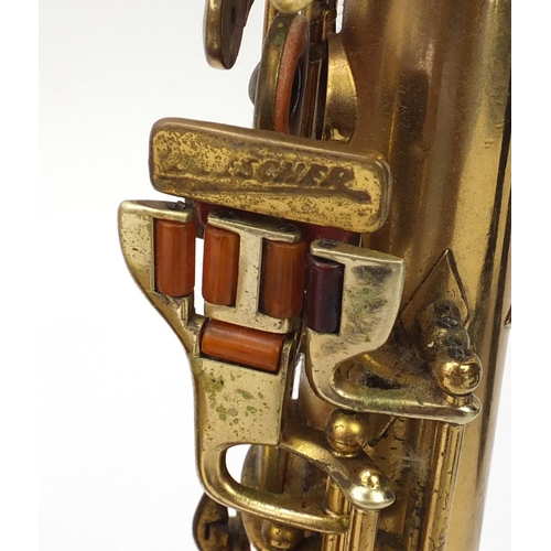 2355 - The Buescher Aristocrat by Elkhart lacquered saxophone, with fitted case