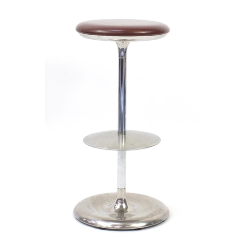 2072 - Plank Frisbi bar stool, designed by Biagio Cisotti and Sandra Laube, 81cm high (retails at £795)