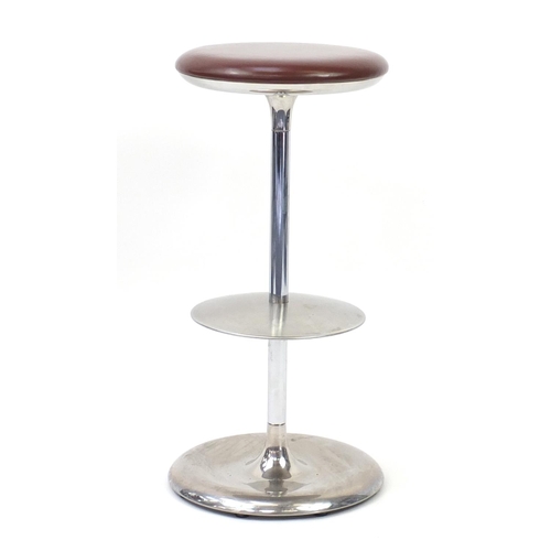 2072 - Plank Frisbi bar stool, designed by Biagio Cisotti and Sandra Laube, 81cm high (retails at £795)
