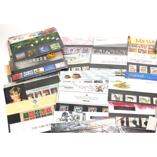 2525 - Collection of Royal Mint presentation packs, various genres and denominations