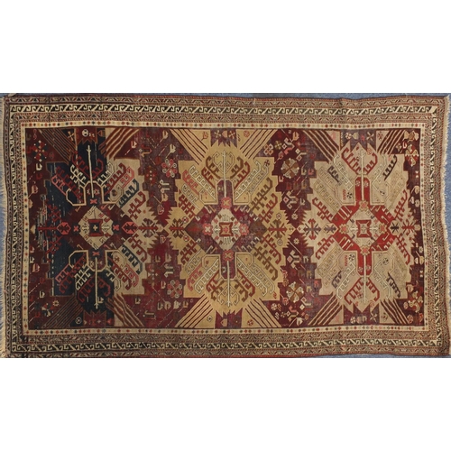 2084 - 19th century Rectangular Caucasian rug, 198cm x 126.5cm