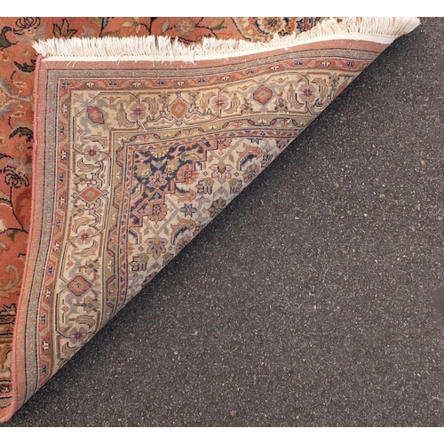 2036 - House of Fraser peach ground floral rug, 250cm x150cm