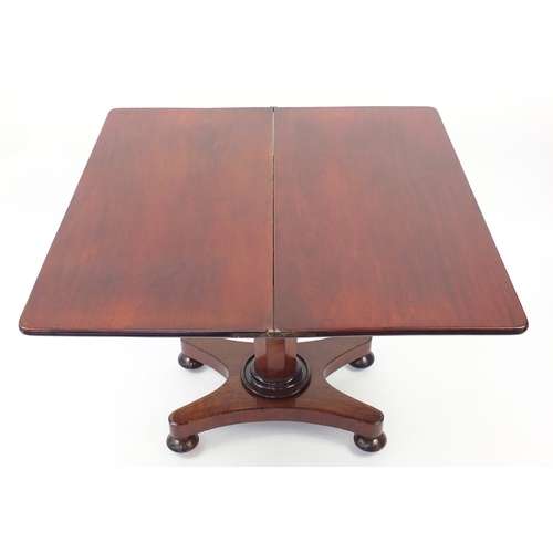 2103 - Victorian mahogany fold over tea table, 76cm H x 97cm W x 48cm D (folded)
