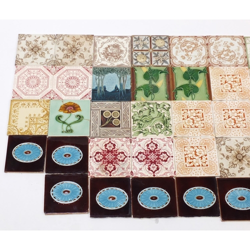 832 - Mostly Victorian ceramic tiles including Minton