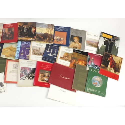 872 - Auction catalogues, reference guides and a signed calender including Sotheby's, Christie's and carti... 