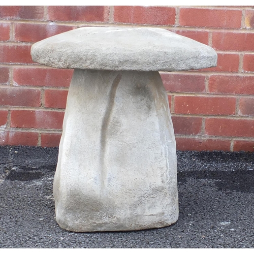 213 - Stoneware garden toadstool